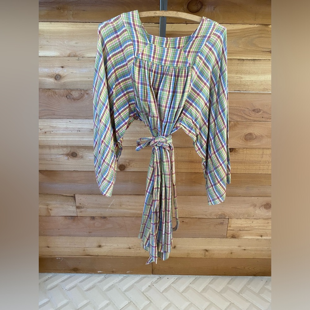 Doen Vibrant Plaid Long Sleeve Dress